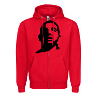 Red d.r.a.k.e Zipper Hoodie - lanVoArt