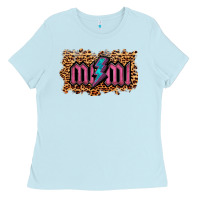 Baby Blue Leopard Mimi Lightning Ladies Tee - RanaPortraitStore