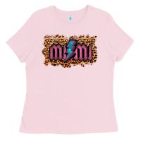 Bubblegum Pink Leopard Mimi Lightning Ladies Tee - RanaPortraitStore