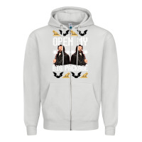Dove Grey what we do in the shadows christmas sweater design—open my big packa Zipper Hoodie - lanVoArt