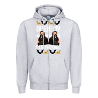 Heather Grey what we do in the shadows christmas sweater design—open my big packa Zipper Hoodie - lanVoArt