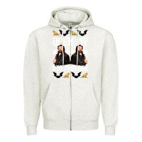 Oatmeal Heather what we do in the shadows christmas sweater design—open my big packa Zipper Hoodie - lanVoArt