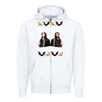 White what we do in the shadows christmas sweater design—open my big packa Zipper Hoodie - lanVoArt