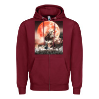 Burgundy bloodborne 99 Zipper Hoodie - lanVoArt