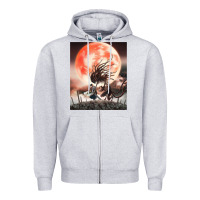 Heather Grey bloodborne 99 Zipper Hoodie - lanVoArt