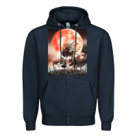 Navy bloodborne 99 Zipper Hoodie - lanVoArt