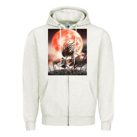 Oatmeal Heather bloodborne 99 Zipper Hoodie - lanVoArt