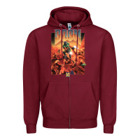 Burgundy doom 1993 poster pc fps Zipper Hoodie - lanVoArt