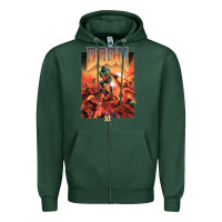 Sports Green doom 1993 poster pc fps Zipper Hoodie - lanVoArt