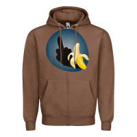 Chestnut Dirty Joke Halloween Costume Joke Middle Finger Banana Zipper Hoodie - lanVoArt