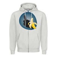 Dove Grey Dirty Joke Halloween Costume Joke Middle Finger Banana Zipper Hoodie - lanVoArt