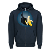 Navy Dirty Joke Halloween Costume Joke Middle Finger Banana Zipper Hoodie - lanVoArt
