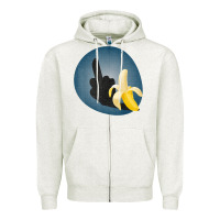 Oatmeal Heather Dirty Joke Halloween Costume Joke Middle Finger Banana Zipper Hoodie - lanVoArt