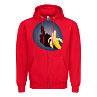 Red Dirty Joke Halloween Costume Joke Middle Finger Banana Zipper Hoodie - lanVoArt