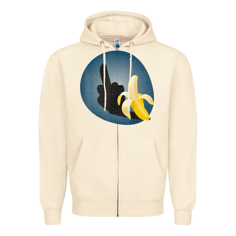 Dirty Joke Halloween Costume Joke Middle Finger Banana Zipper Hoodie by lanVoArt | Teevron