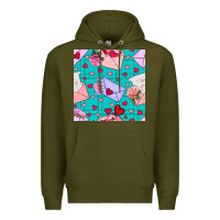 Army Green valentines day love letter and envelope Premium Hoodie - BundleAndBundleShop