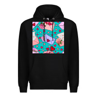 Black valentines day love letter and envelope Premium Hoodie - BundleAndBundleShop