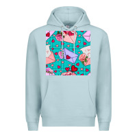 Blue Mist valentines day love letter and envelope Premium Hoodie - BundleAndBundleShop