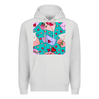 Dove Grey valentines day love letter and envelope Premium Hoodie - BundleAndBundleShop
