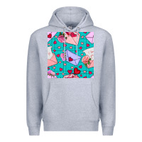 Heather Grey valentines day love letter and envelope Premium Hoodie - BundleAndBundleShop