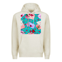Oatmeal Heather valentines day love letter and envelope Premium Hoodie - BundleAndBundleShop