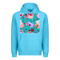 Ocean Blue valentines day love letter and envelope Premium Hoodie - BundleAndBundleShop