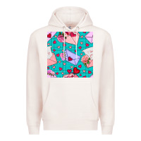 Pale Pink valentines day love letter and envelope Premium Hoodie - BundleAndBundleShop