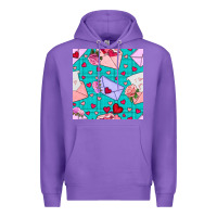 Purple valentines day love letter and envelope Premium Hoodie - BundleAndBundleShop