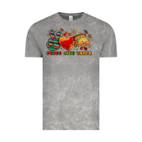 Cloud Rock Peace love tacos Vintage Tee - NancyCooperArtShop