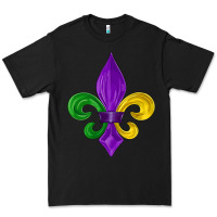 Black mardi gras fleur de lis Premium Tee - LillyAllenDesigns