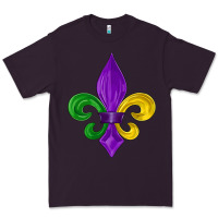 Plum mardi gras fleur de lis Premium Tee - LillyAllenDesigns