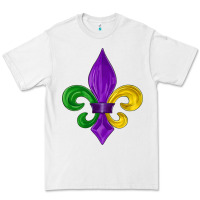 White mardi gras fleur de lis Premium Tee - LillyAllenDesigns
