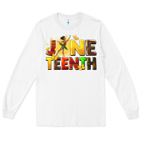 White juneteen black girl Long Sleeve Tee - CowGirlArtShop