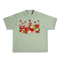 Oil Green Christmas coffee cups Urban Heavy Tee - texasbilliewilder