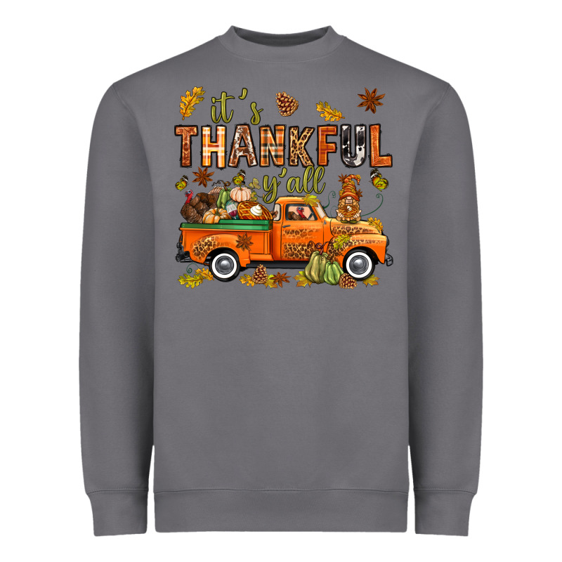 It's Thankful Y'all With Truck Bbs Heavyweight Sweatshirt by BundleAndBundleShop | Teevron