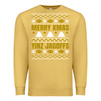 Antique Gold Merry Christmas Yinz Jagoffs Pittsburgh Pennsylvania Xmas Gifts 1 Premium Sweatshirt - lanVoArt