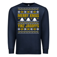 Navy Merry Christmas Yinz Jagoffs Pittsburgh Pennsylvania Xmas Gifts 1 Premium Sweatshirt - lanVoArt