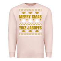 Pale Pink Merry Christmas Yinz Jagoffs Pittsburgh Pennsylvania Xmas Gifts 1 Premium Sweatshirt - lanVoArt