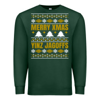 Sports Green Merry Christmas Yinz Jagoffs Pittsburgh Pennsylvania Xmas Gifts 1 Premium Sweatshirt - lanVoArt