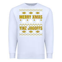 White Merry Christmas Yinz Jagoffs Pittsburgh Pennsylvania Xmas Gifts 1 Premium Sweatshirt - lanVoArt
