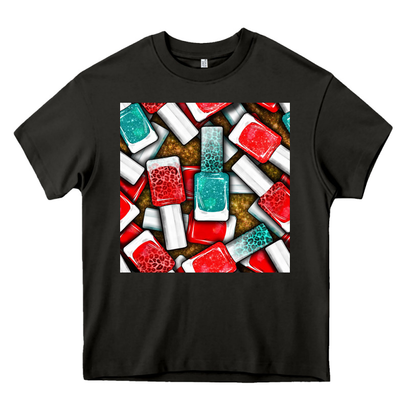 Nail Polish With Glitter Seamless Pattern Bbs Heavy Core Tee by BundleAndBundleShop | Teevron