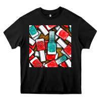 Black nail polish with glitter seamless pattern bbs Heavy Core Tee - BundleAndBundleShop