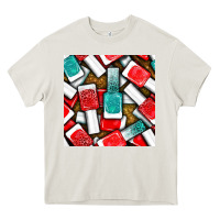 Cream nail polish with glitter seamless pattern bbs Heavy Core Tee - BundleAndBundleShop