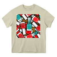 Mossy nail polish with glitter seamless pattern bbs Heavy Core Tee - BundleAndBundleShop
