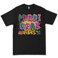 Black mardi gras vibes Premium Tee - LillyAllenDesigns