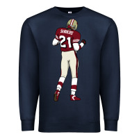 Navy deion sanders 32 Premium Sweatshirt - lanVoArt