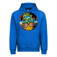 Cobalt pineapple relaxing Urban Hoodie - BarkalooDesign
