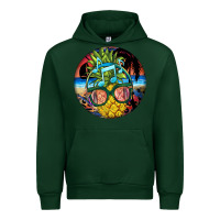 Forest Green pineapple relaxing Urban Hoodie - BarkalooDesign