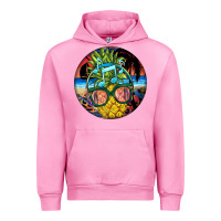 Fuchsia Pink pineapple relaxing Urban Hoodie - BarkalooDesign