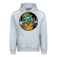 Heather Grey pineapple relaxing Urban Hoodie - BarkalooDesign